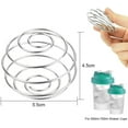 thumbnail image 2 of 10 Pcs Mélangeur Métallique Boule Shaker à Ressort Mélangeur en Acier Inoxydable Fouet Boule Shaker Tasse Boule de Remplacement pour Shaker à Protéines Cocktail (5.5 * 5cm, Argent), 2 of 8