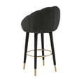 thumbnail image 3 of TOV Furniture Myla Black Velvet Swivel Bar Stool with Gold Tipped Legs, 3 of 6