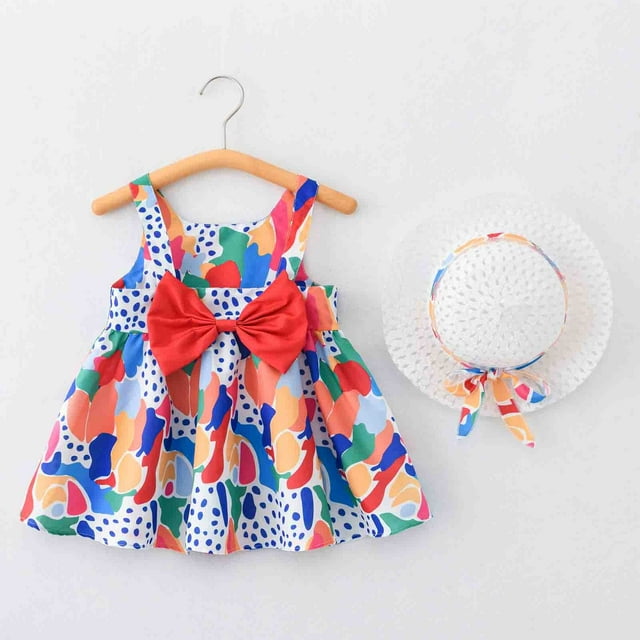 Robe Fillette Robe Décontractée pour Filles Robe d'Anniversaire pour Tout-Petits Robes d'Été Robe Chic Robes pour Tout-Petits 2-3 Ans