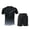Black, variant on Mens Short Sets 2 Piece Outfits Big and Tall Short Sleeve T Shirt Shorts Summer Tracksuits Running Gym Clothing Set