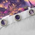 thumbnail image 4 of Homewish Dreamy Castle Blackout Curtains for Girls, Rainbow Stars Floral Curtains Pack of 2 (42x84 Each), 4 of 5