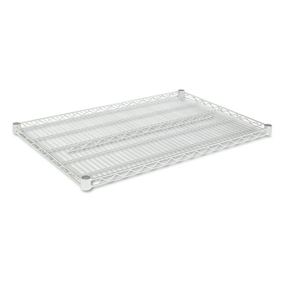 Alera Industrial Wire Shelving Extra Wire Shelves, 36"W x 24"D, 2 Shelves Per Carton, Available in Silver or Black