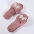 thumbnail image 5 of Zapatos de mujer, pantuflas de algodón, pantuflas antideslizantes de fondo suave con lazo de perla de felpa cálida para el hogar Wmkox8yii hj789, 5 of 5