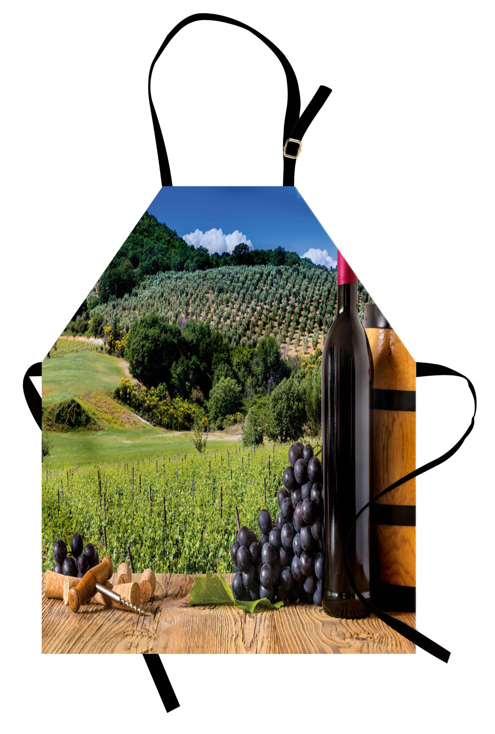 Wine Apron Idyllic Tuscany Country Landscape Agriculture Harvest Grape