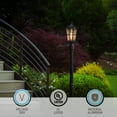 thumbnail image 4 of 17" Outdoor Post Lights 2 Pack Dusk to Dawn Exterior Post Lantern Fixture with 5.7" Pier Mount Base Black Aluminum Exterior Porch Fixtures for Patio Entryway, 4 of 8
