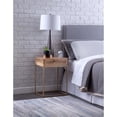 thumbnail image 3 of Auckland 25-Inch Tall Solid Wood and Metal Natural End Table, 3 of 10