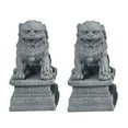 thumbnail image 4 of HOMEMAXS  2 Pcs North Lion Ornament Statue Decorations Home Accessories Grey, 4 of 8