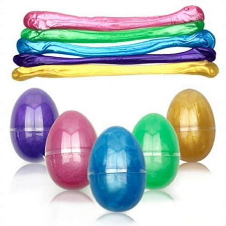 QINGQIU Galaxy Putty Easter Eggs Slime, 5 colors