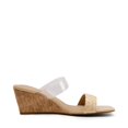 thumbnail image 2 of Sandalias de cuña para mujer DREAM PAIRS con punta cuadrada talla 9 transparentes, 2 of 5