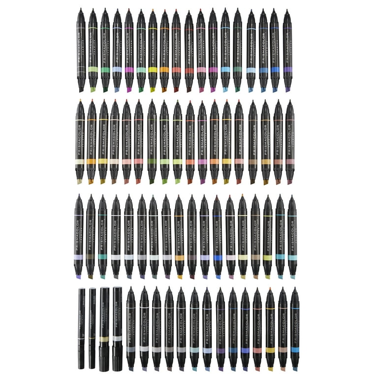 Prismacolor 24190 Premier Double-Ended Art Markers, Fine and Chisel Tip,  6-Count