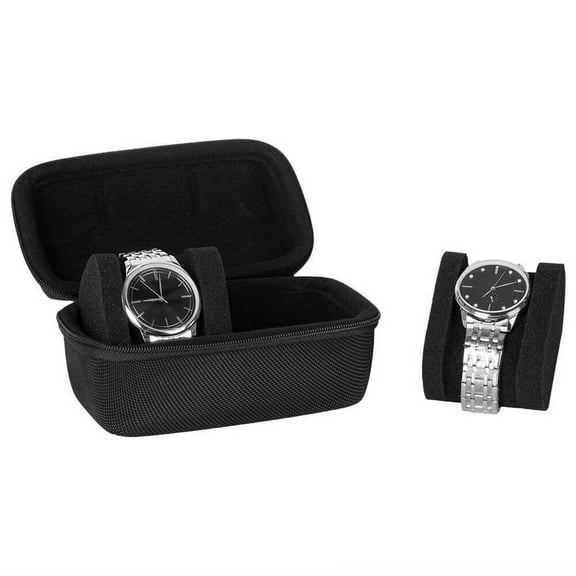 2 Slot Travel Watch Roll Case Wristwatch Display Case Watches Storage Box