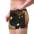 thumbnail image 2 of Yiaed Abstract Gold Floral Galaxy Print Men's Soft Cotton Boxer Shorts Breathable Boxers Underwear Moisture-Wicking Underwear Stretch Boxer Briefs for Man-X-Large, 2 of 5