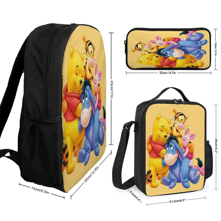 Winnie The Pooh Backpacks 3 Piece Set Bookbag with Lunch Bag  display picture 2