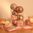 thumbnail image 5 of Valery Madelyn 16ct 3.15" Christmas Ornaments, Pink Gold Christmas Tree Ornaments for Holiday Party Decor, 5 of 7
