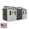 thumbnail image 2 of Lifetime Polyethylene Outdoor Storage Shed, 106.5 Sq. ft., 15' x 8', Two Double Door Entries (60079), 2 of 12