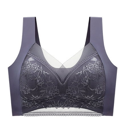 VerPetridure Sports Bras for Women Padded Women Lady Lace Gathered Bra Plus Size Sports Bras Underwear Yoga Hollow Out Bra Cup