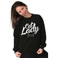 thumbnail image 3 of Cat Lady Officially Certified Funny Women Crewneck Sweatshirt Brisco Brands S, 3 of 5