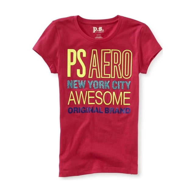 Camiseta con adornos impresionantes para niñas de Aeropostale, rosa, M (10)