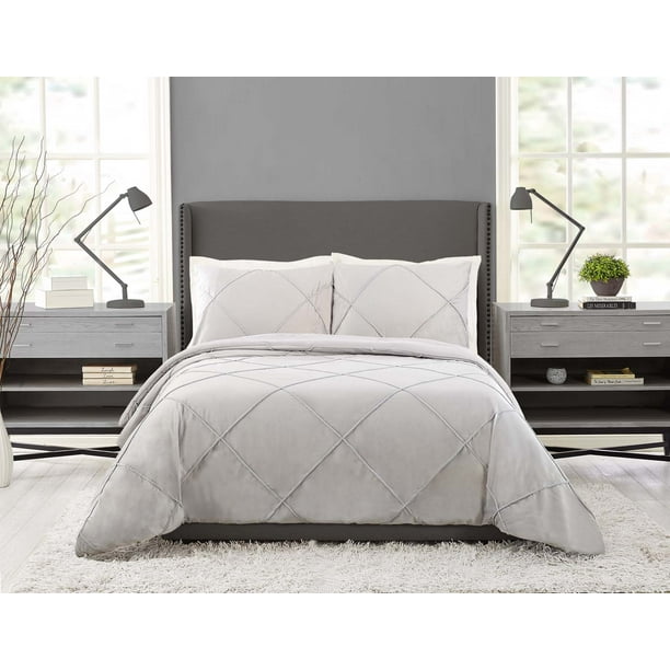 Better Homes & Gardens Embroidered Velvet 3pc King Silver