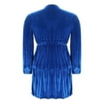 thumbnail image 6 of FDGIU Women's Holiday Party Mini Dress - Long Sleeve Sparkly Sequins Velvet A Line Evening Wear, 6 of 7