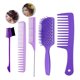 thumbnail image 5 of 1 juego de peines para cabello natural, largo, grueso y , cabello húmedo Púrpura Zulema Cepillo de peine de pelo hueco, 5 of 6