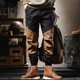 thumbnail image 4 of Pantalones Cargo Caqui Para Hombre Ropa De Trabajo Multibolsillos Grises Otoño Pantalones Hombre Multibolsillos Estética Emo Más Baratos Y2k Largos Holgados, 4 of 4