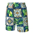 thumbnail image 5 of Disketp Men'S Swim Trunks Hawaiian Breathable Surf Beach Swimsuits Mesh Lining Beach Shorts With Pockets-Lemon And Leaves, 5 of 9