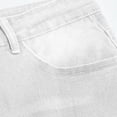 thumbnail image 7 of LMOIPLI Mens Slim Fit Distressed Jeans Washed Denim Fabric Stretch Comfortable Casual Streetwear Trousers White L, 7 of 7