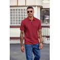 thumbnail image 2 of COOFANDY Mens Polo Shirts Short Sleeve Cotton Pique T-Shirts 2 Buttons Casual Performance Golf Shirts, 2 of 6