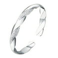 thumbnail image 5 of Visland Bracelet Jonc pour Femmes à la Mode, Chaîne Breloque Manchette Plaquée Argent, 5 of 5