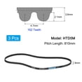 thumbnail image 2 of 3 Packs HTD-5M Rubber Timing Belt 162 Teeth, 810mm Pitch Length x 9mm Width x 3.6mm Height, Pulley Timing Belt, 2 of 6