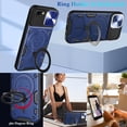 thumbnail image 4 of for iPhone 8 Plus Case/iPhone 7 Plus Case,Metal Stand Ring Holder,Camera Lens Protector 7/8 Plus Cases Women Men,Slim Bumper Full Protection Shockproof Cover (Blue), 4 of 14