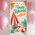 thumbnail image 2 of Beach Theme Happy Retirement Banner for Party Celebration Indoor Outdoor Event, 2 of 9