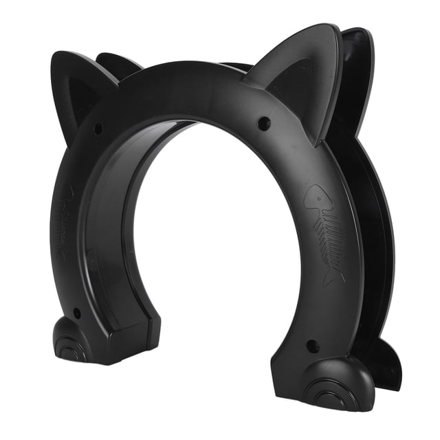 Porte Intérieure de Chat, Porte Décorative de Trou de Chat Installation Facile pour le Mur pour Chiot Blanc, Noir, Brun