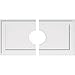 thumbnail image 3 of Ekena Millwork CMP36X18RE2-07000 7 in. ID x 12.5 in. Rectangle Architectural Grade PVC Contemporary Ceiling Medallion - 2 Piece, 3 of 4
