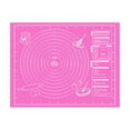 thumbnail image 1 of Tapete para hornear extragrande con medidas Tapete para hornear EVA antiadherente para amasar Tapete antideslizante EVA para encimera de cocina (fondo fucsia con letras blancas)., 1 of 3