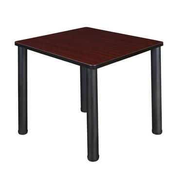 Regency Kee 30" Square Breakroom Table- Mahogany/ Black