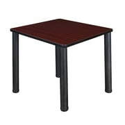 Regency Kee 30" Square Breakroom Table- Mahogany/ Black