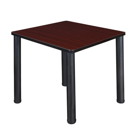 Regency Kee 30" Square Breakroom Table- Mahogany/ Black