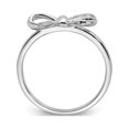 thumbnail image 2 of Sterling Silver Bow Ribbon Ring with Diamond Accent, 2 of 5