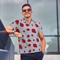 thumbnail image 5 of Daiia Ladybug Pattern Men’s Polo Shirts,Solid Deck Shirt,Classic Fit, Breathable Cotton Polo for Casual and Sport Wear-X-Large, 5 of 7