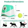 thumbnail image 2 of Moclever Automatic Dog Ball Launcher, Interactive Dog Fetch Toy with 3 Adjustable Launch Distance for Small Medium Dogs, Green (Included 6 Tennis Balls), 2 of 12