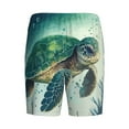 thumbnail image 5 of Naloa Watercolor Turtle1 Men's Short Pajama Pants, Lounge Comfort Shorts with Elasticized Waistband and Side Pockets - XX-Large, 5 of 9