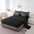 thumbnail image 3 of YST Black Silver Damask 7 Piece Bed In A Bag Comforter Set, Full, 3 of 5