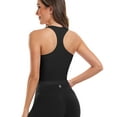 thumbnail image 3 of Attraco Women Sports Tops Workout Crop Top with Built in Bra U Neck Ribbed Seamless Yoga Tank Tight Fit, 3 of 7
