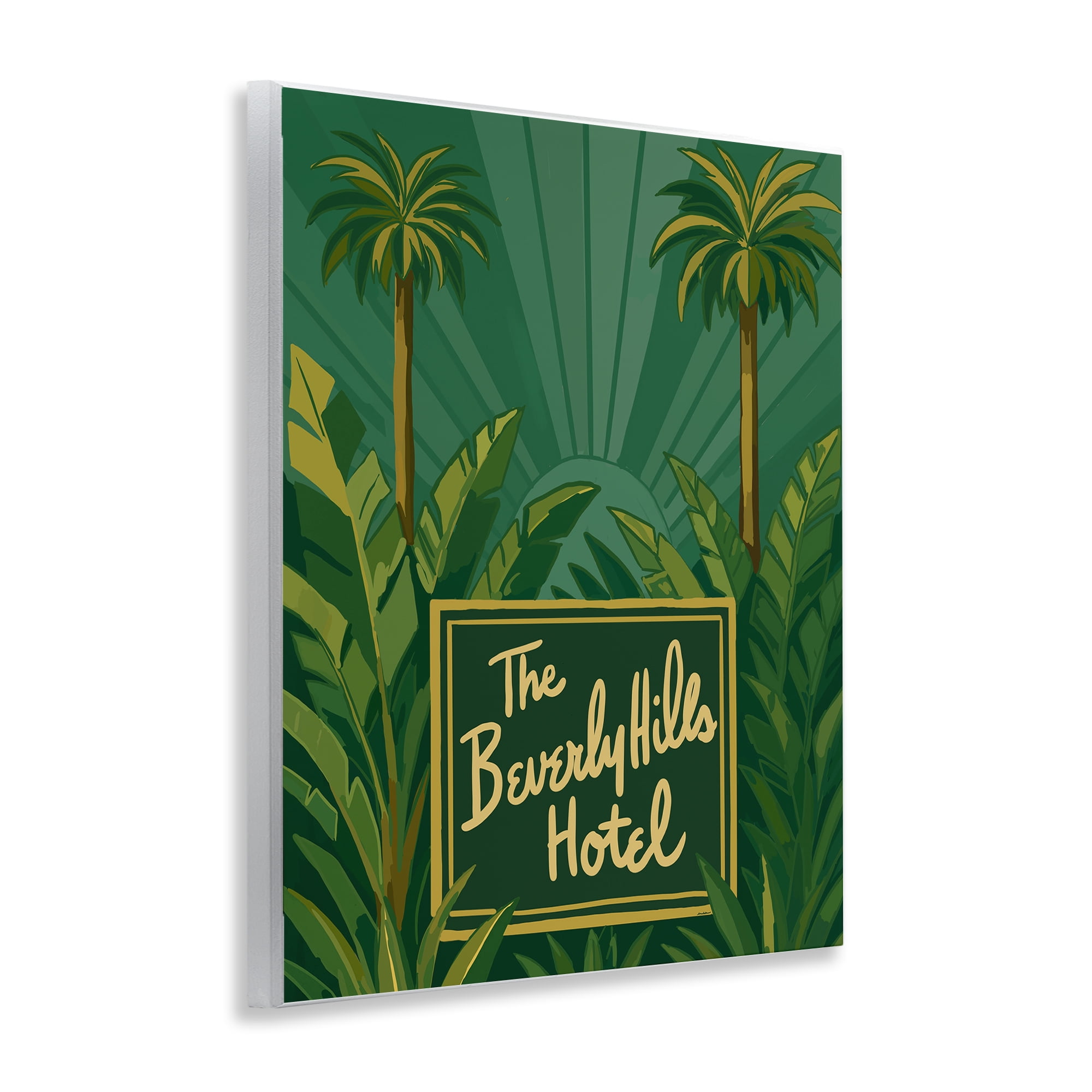 Stupell Industries Retro Beverly Hills Hotel Wall Plaque Art, design by Amelia Noyes