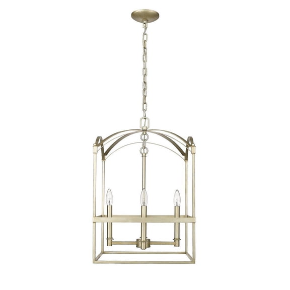 Cormac 4 - Light Washed Gold Gold Traditional Incandescent Steel Pendant Light