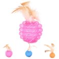 thumbnail image 2 of Cat Feather Ball Funny Interactive Training Cat Teaser Ball Cat Feather Toy, 2 of 10
