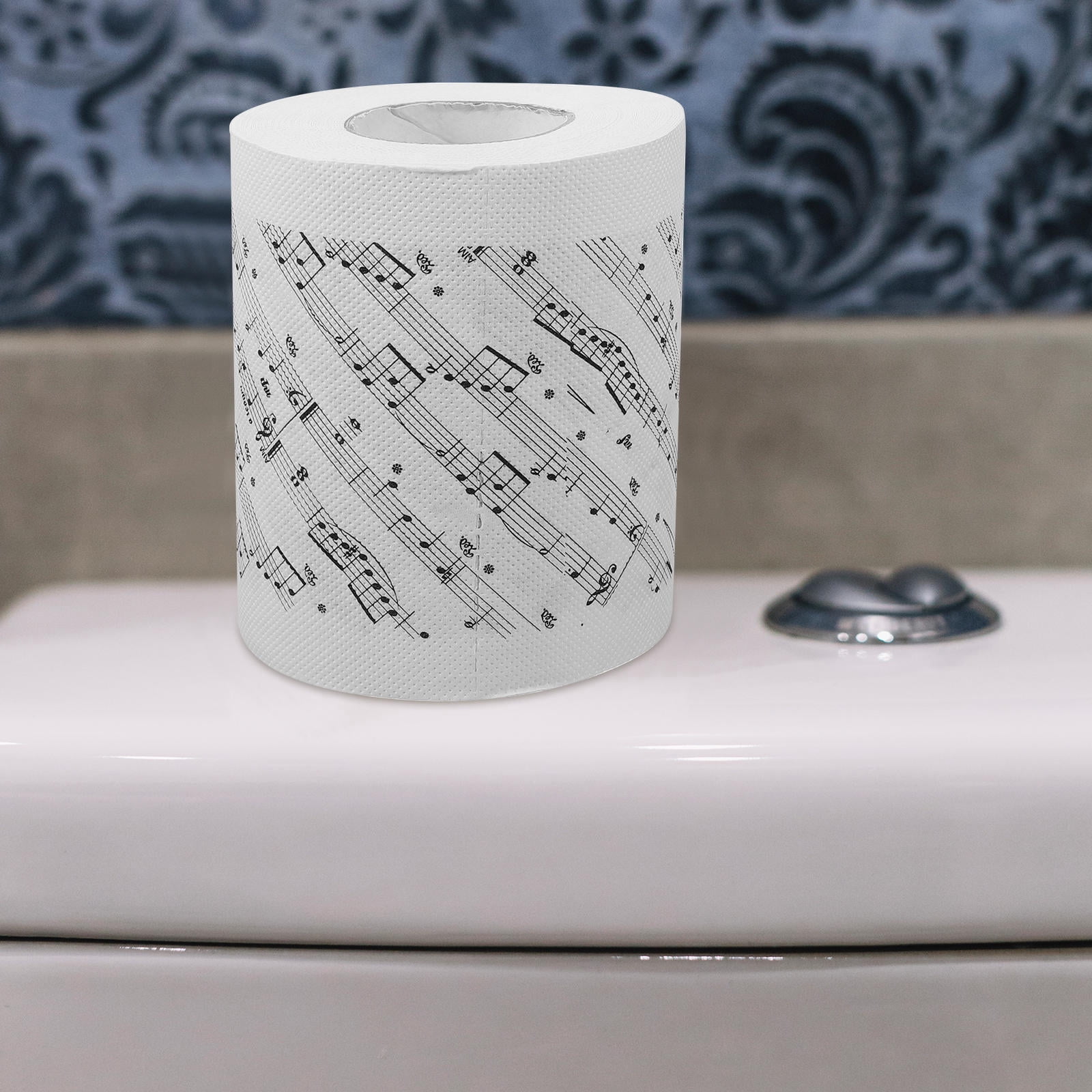 CTIRCHIU Soft White Toilet Tissue Roll with Music Notes Pattern for Comfortable Bathroom Use