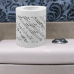 CTIRCHIU Soft blanc Toilette Tissu Roll avec des notes de musique Pattern pour une utilisation confortable salle de bains